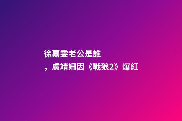 徐嘉雯老公是誰，盧靖姍因《戰狼2》爆紅